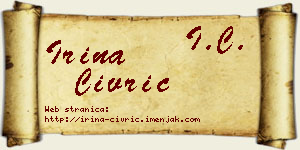 Irina Civrić vizit kartica